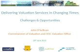 Delivering Valuation Services in Changing Times Challenges & Opportunities John O’Sullivan Commissioner of Valuation and CEO, Valuation Office 20 th June.