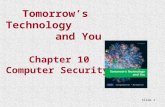 Slide 1 Tomorrow’s Technology and You Chapter 10 Computer Security.