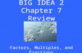 BIG IDEA 2 Chapter 7 Review Factors, Multiples, and Fractions.