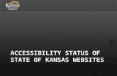 ACCESSIBILITY STATUS OF STATE OF KANSAS WEBSITES.