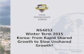NS4053 Winter Term 2015 Korea: From Rapid Shared Growth to Slow Unshared Growth?