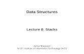Data Structures Lecture 8: Stacks Azhar Maqsood NUST Institute of Information Technology (NIIT)