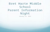 Bret Harte Middle School Parent Information Night January 15, 2014