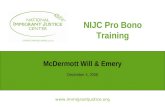 NIJC Pro Bono Training  McDermott Will & Emery December 4, 2008.
