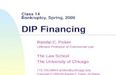 Class 14 Bankruptcy, Spring, 2009 DIP Financing Randal C. Picker Leffmann Professor of Commercial Law The Law School The University of Chicago 773.702.0864/r-picker@uchicago.edu.