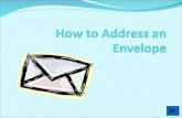 A Completed Envelope Must Include…. Return address Address Stamp.