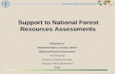 Support to National Forest Resources Assessments Support to National Forest Assessments Prepared by Mohamed Saket, Forestry Officer (National Forest Assessment)