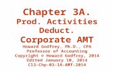 Chapter 3A. Prod. Activities Deduct. Corporate AMT Howard Godfrey, Ph.D., CPA Professor of Accounting Copyright © Howard Godfrey, 2014 Edited January 10,