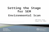 Environmental Scan SEM Data Team August 22, 2012.