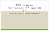 LIZETTE DIAZ, SBCSS EL/CATERGORICAL COORDINATOR BCN Update September 17 and 18.