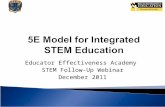 Educator Effectiveness Academy STEM Follow-Up Webinar December 2011.