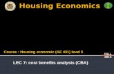 LEC 7: cost benefits analysis (CBA) L6 FALL 2012.