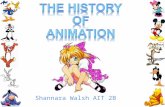 Shannara Walsh AIT 2B. HISTORY OF ANIMATION Animation is a graphic representation of drawings to show movement within those drawings. A series of drawings.