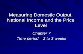 Measuring Domestic Output, National Income and the Price Level Chapter 7 Time period = 2 to 3 weeks.