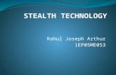 Rahul Joseph Arthur 1EP05ME053. What’s Stealth Technology? Stealth Technology aims in minimizing transmitted and reflected energies- heat, light, sound,