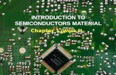 INTRODUCTION TO SEMICONDUCTORS MATERIAL Chapter 1 (Week 2)