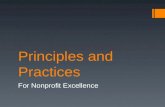 Principles and Practices For Nonprofit Excellence.