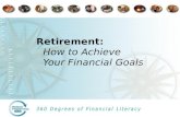 Retirement: How to Achieve Your Financial Goals. Preparing for Retirement Discuss your options Prepare personal data record Obtain support and advice
