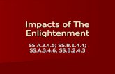 Impacts of The Enlightenment SS.A.3.4.5; SS.B.1.4.4; SS.A.3.4.6; SS.B.2.4.3.