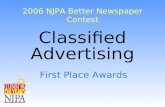 2006 NJPA Better Newspaper Contest Classified Advertising First Place Awards.