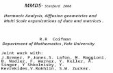 MMDS- Stanford 2008 Harmonic Analysis, diffusion geometries and Multi Scale organizations of data and matrices. R.R Coifman Department of Mathematics,Yale.
