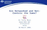 Are Networked and Net- Centric the Same? Dr Terry Moon Head NCW S&T Initiative DSTO 30 March 2006 (NSI)