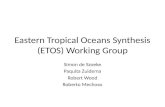 Eastern Tropical Oceans Synthesis (ETOS) Working Group Simon de Szoeke Paquita Zuidema Robert Wood Roberto Mechoso.