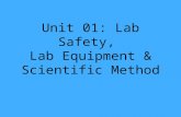 Unit 01: Lab Safety, Lab Equipment & Scientific Method.