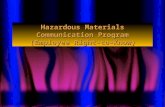 Hazardous Materials Communication Program (Employee Right-to-Know)