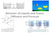 Behavior of Liquids and Gases: Diffusion and Pressure.