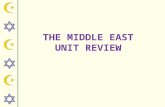 THE MIDDLE EAST UNIT REVIEW. THE MIDDLE EAST Following is a review of the Middle East. Use this as you would flash cards, do not go through the whole.