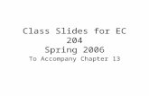 Class Slides for EC 204 Spring 2006 To Accompany Chapter 13.