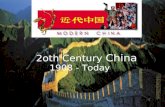 2oth Century China 1908 - Today. The Creation of the Chinese Republic Kuomintang: Nationalist movement formed China into a republic. –When Ci Xi (Hsu.