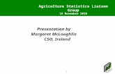 1 Agriculture Statistics Liaison Group 18 November 2010 18 November 2010 Presentation by Margaret McLoughlin CSO, Ireland.