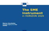 The SME Instrument in HORIZON 2020 Marco Cecchetto Executive Agency for SMEs (EASME)