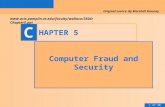 1 of 40 C HAPTER 5 Computer Fraud and Security  Original source: By Marshall Romney.