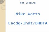 Hdt Scoring Mike Watts Eacdg/Ihdt/BHDTA. Topics Scorers role and responsibilities Preparation - before the event Scoring tech… PC/paper/… Scoring – the.