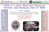 NSTX-U 5 Year Plan for Particle Control and Analysis for ST-FNSF J.M. Canik S.P. Gerhardt, M.A. Jaworski, R. Maingi, E. Meier, J.E. Menard, M. Ono, V.A.