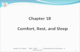 1 Chapter 18 Comfort, Rest, and Sleep Bader EL Safadi BSN, MSc Fundamental of Nursing - A Feb,05,2012.