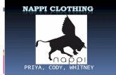 PRIYA, CODY, WHITNEY. Danny NAPPI  Nappi Clothing was founded in 2005  Also the owner of Facade Boutique and Offside Apparel  It is located on 623.