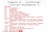 2003 Prentice Hall, Inc. All rights reserved.  2004 Prentice Hall, Inc. All rights reserved. Chapter 8 - JavaScript: Control Statements I Outline 8.1.
