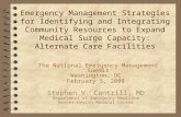 Emergency Management Strategies for Identifying and Integrating Community Resources to Expand Medical Surge Capacity: Alternate Care Facilities Washington,