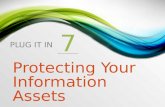 PLUG IT IN 7 Protecting Your Information Assets. 1.How to Protect Your Assets: The Basics 2.Behavioral Actions to Protect Your Information Assets 3.Computer-Based