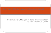 Pertemuan ke 6_Manajemen Bisnis & Kewirausahaan By: Heru Priyanto, ST, MBA Human Resources Management.