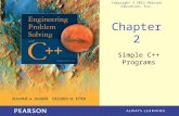 Copyright © 2012 Pearson Education, Inc. Chapter 2 Simple C++ Programs.