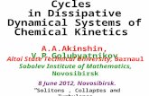 On Nonuniqueness of Cycles in Dissipative Dynamical Systems of Chemical Kinetics A.A.Akinshin, V.P.Golubyatnikov Altai State Technical University, Barnaul.