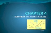 Individual and market demand. Outcomes Derive individual demand curve Effect of change in price and income on the demand curve Market demand curve Consumer.