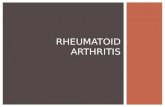 RHEUMATOID ARTHRITIS.  Epidemiology/genetics  Pathogenesis  Clinical Features  Laboratory Manifestations  Diagnosis  Management considerations and.
