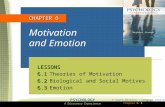 Chapter 6 © South-Western | Cengage Learning A Discovery Experience PSYCHOLOGY Slide 1 Motivation and Emotion CHAPTER 6 LESSONS 6.1 6.1Theories of Motivation.
