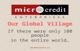 Www.MCEnterprises.org Our Global Village If there were only 100 people in the entire world…